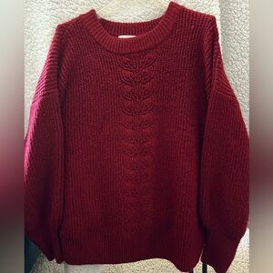 Cozy Dark Red Sweater